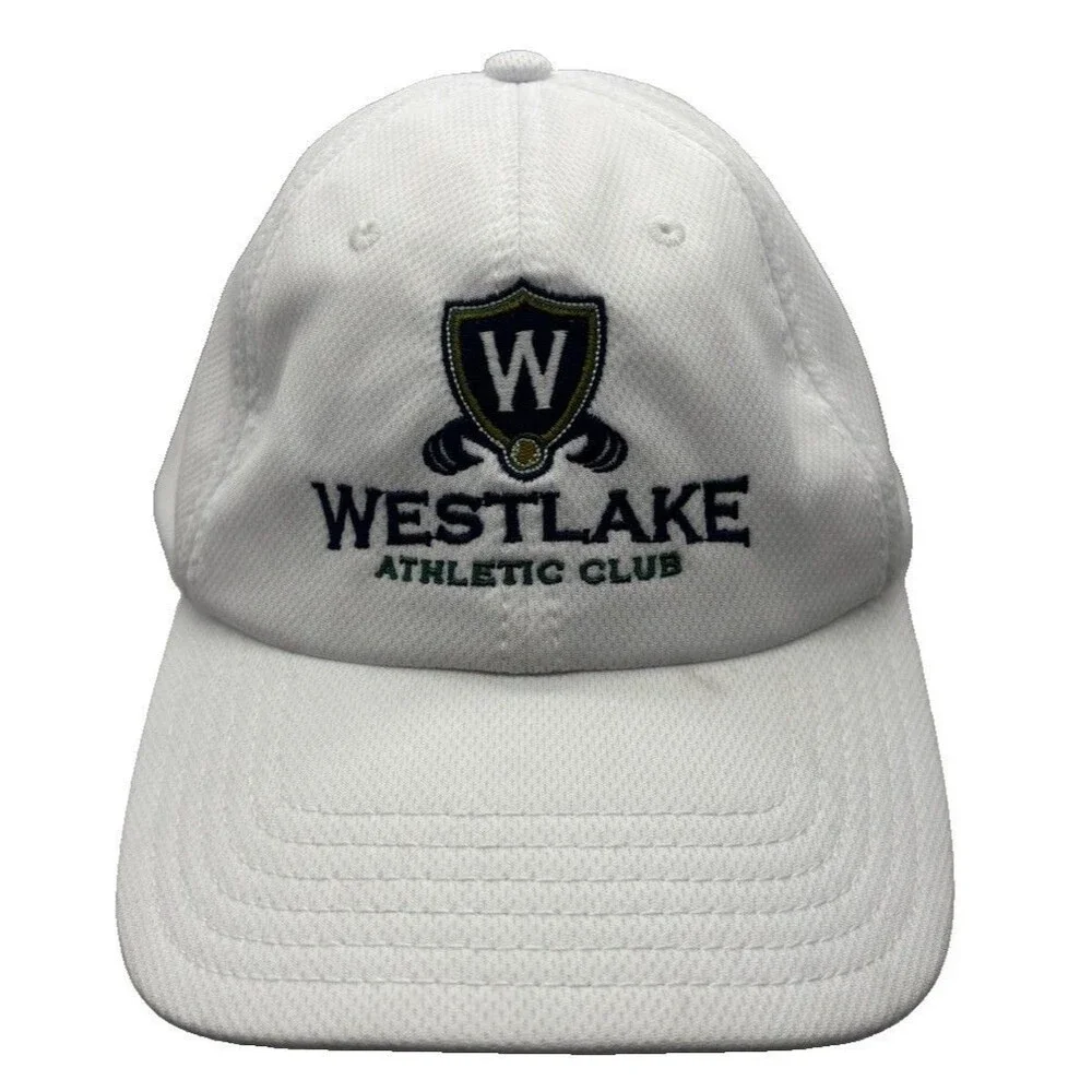 Westlake Athletic Club Hat White OTTO Cap Adjustable Performance Textured OSFM